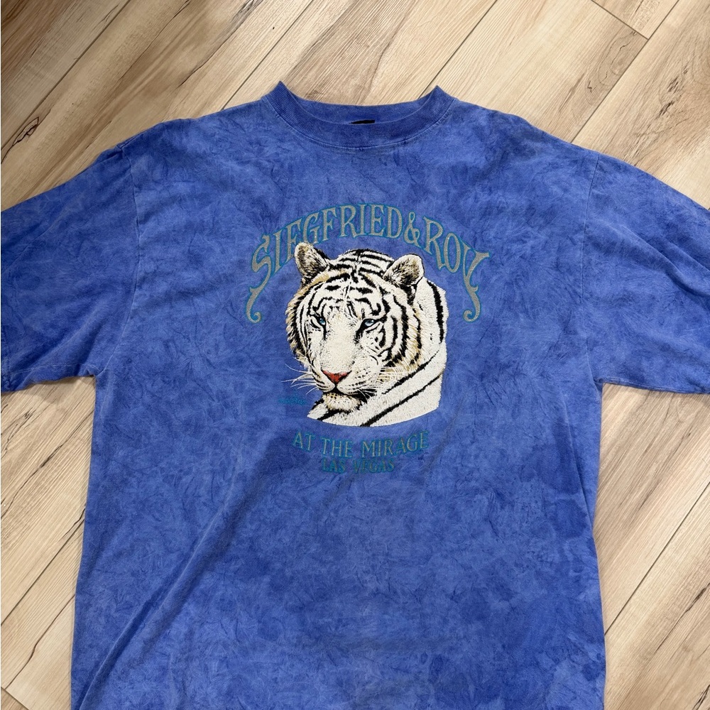 Blue Siegfried & Roy Graphic T-Shirt